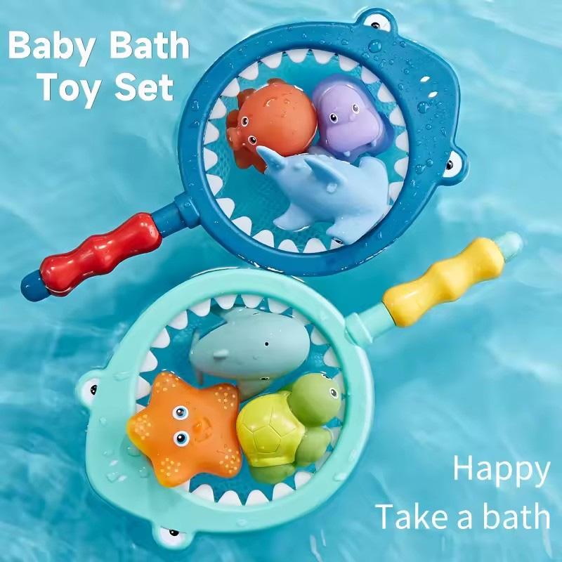Children Bath Toys Indoor And Outdoor Swimming Pool Beach Parent-child Interactive Catch Fish Game Toys Water Floating Fish Toys