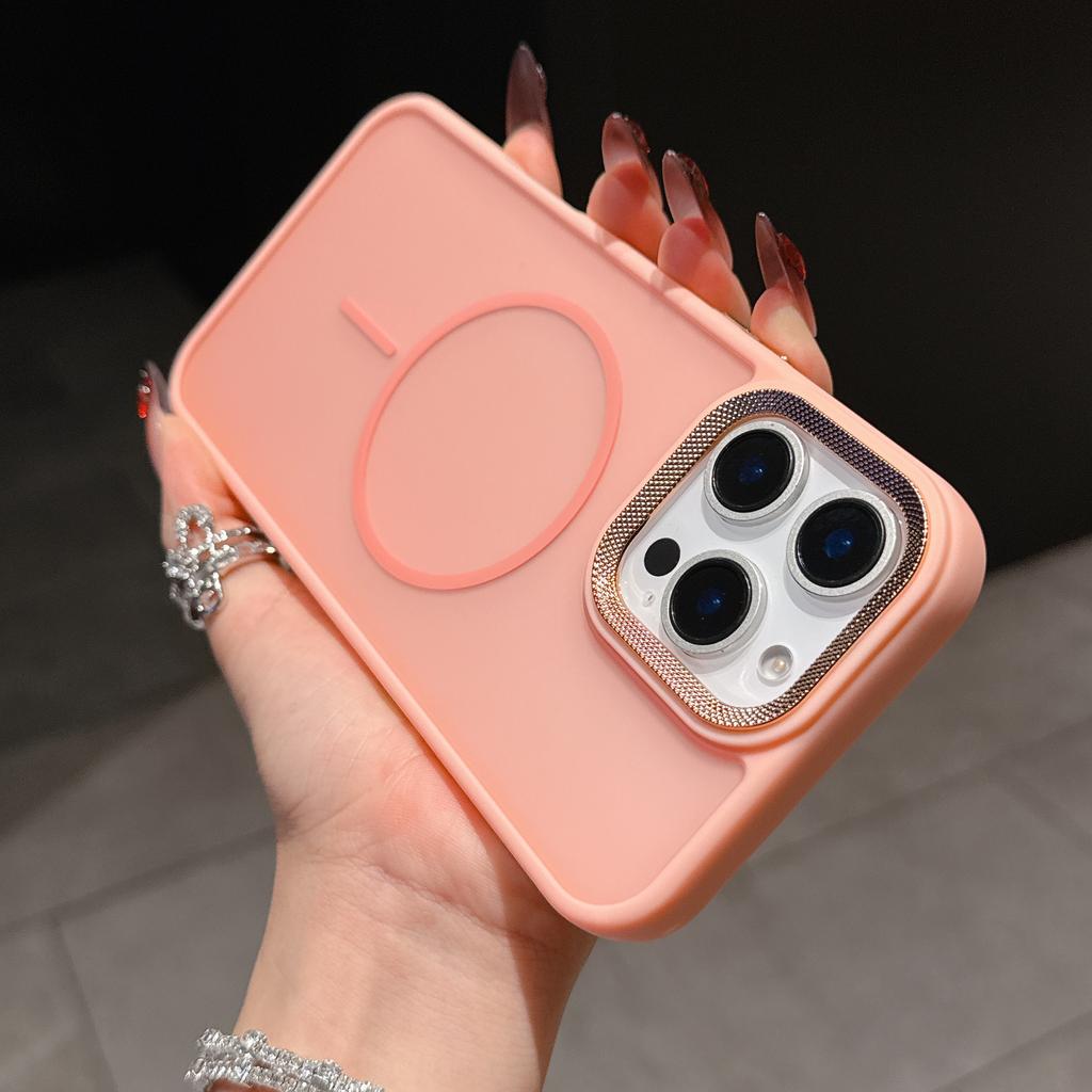 Applicable To Iphone16 Matte Skin-feeling Mobile Phone Case Magnetic 14/13 Apple 15 Promax Protective Case for Men and Women