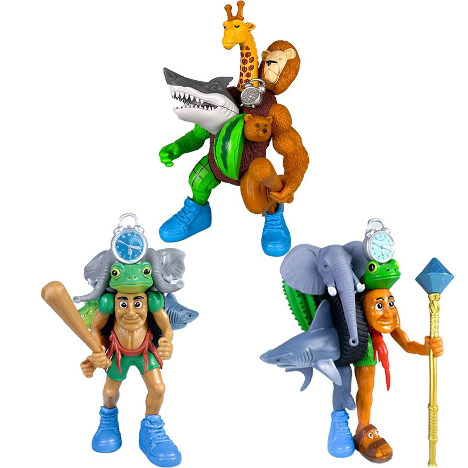 @New Tung Tung Tung Sahur Tralalero Tralala Italian Brainrot Monster Fusion Edition Anime Action Figure Cartoon Ornament Toys