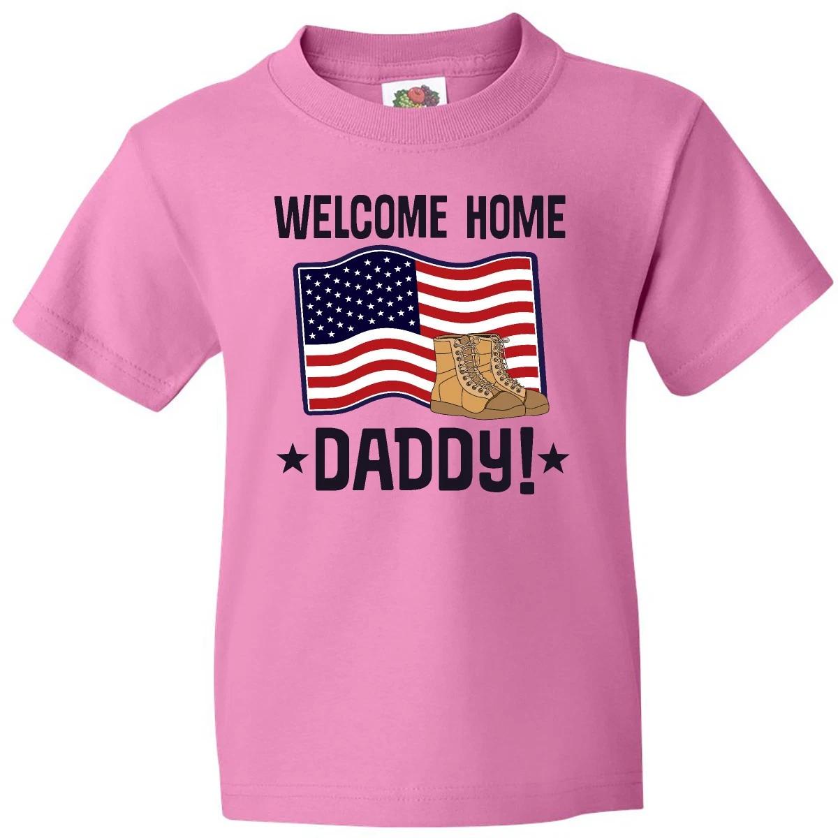 Inktastic Military Daddy Welcome Home Youth T-Shirt Dad Homecoming Deployt 100