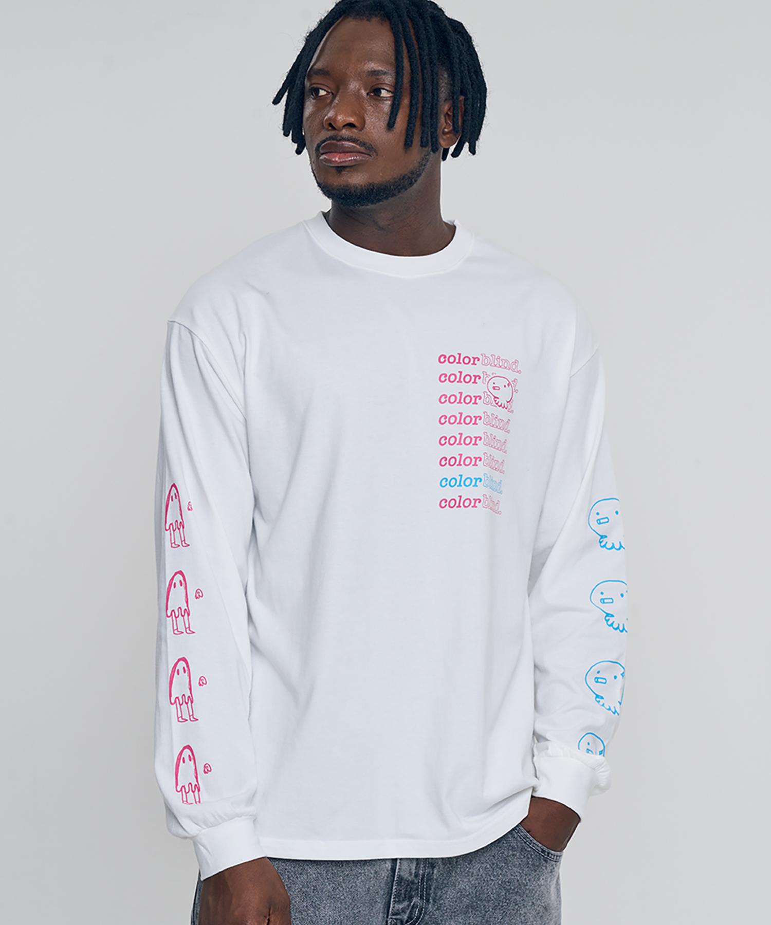 Color Blind Boss Ends Long Sleeve T-Shirt White L