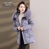 SNOWFLYING Women's Elegant Fox Fur Collar Winter Down Jacket