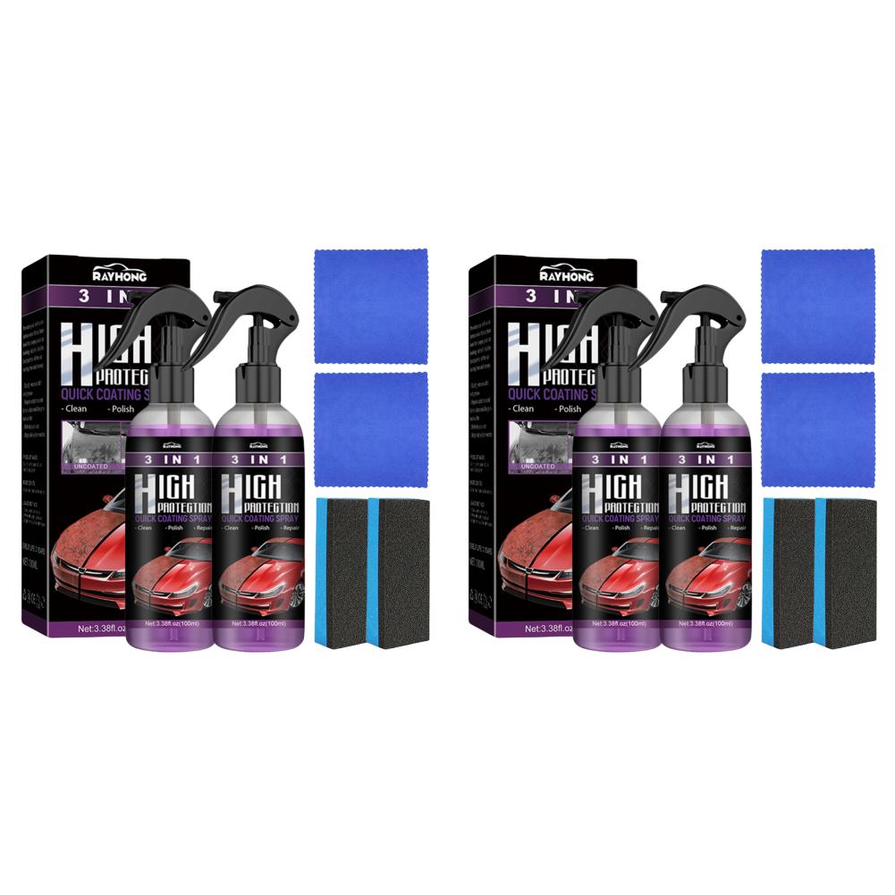 3 In 1 High Protection Quick Ceramic Coating Nano Spray Car Coating Wax Polishing Spray Plastic Refresh Fast Fine Scratch Repair