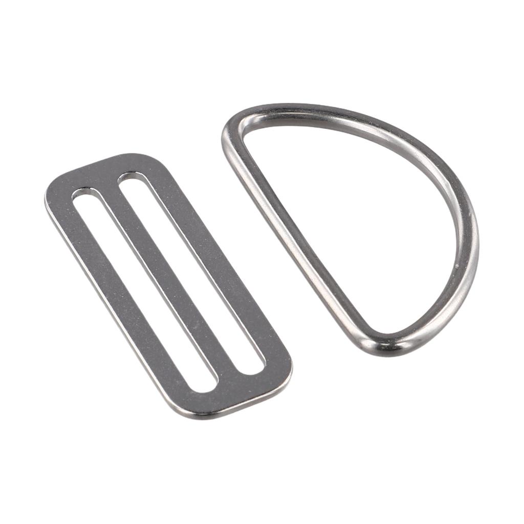 D Ring Lightweight Portable Silver Stainless Steel