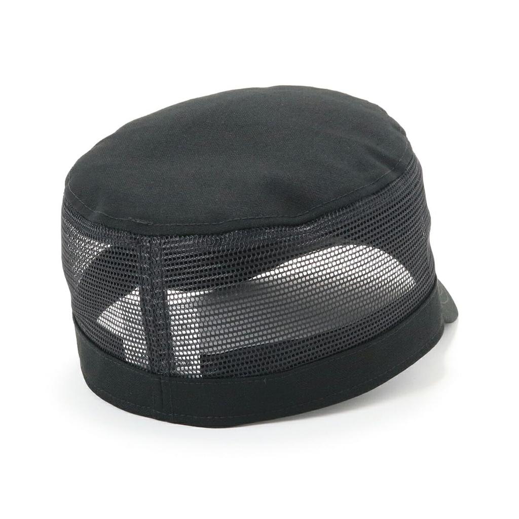 [New Era] Military Work Cap Hat Black/Mesh 7 3/8 WM-01 MESH DUCK BLK/WHT 23J