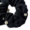 Hair Tie Pleated Texture Imitation Pearls Embellishment Hair Rope Strong Ponytail Holder Buns