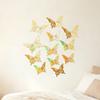 12 Pcs 3D Butterfly Wall Decor 3 Sizes Removable Hollow Mural Stickers for Bedroom Living Room Birthday Party Cake Decoration
