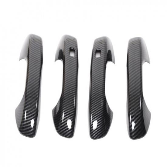 ABS Carbon Fiber Exterior Door Handle Decor Cover Trim For Kia Sorento MQ4 21-25