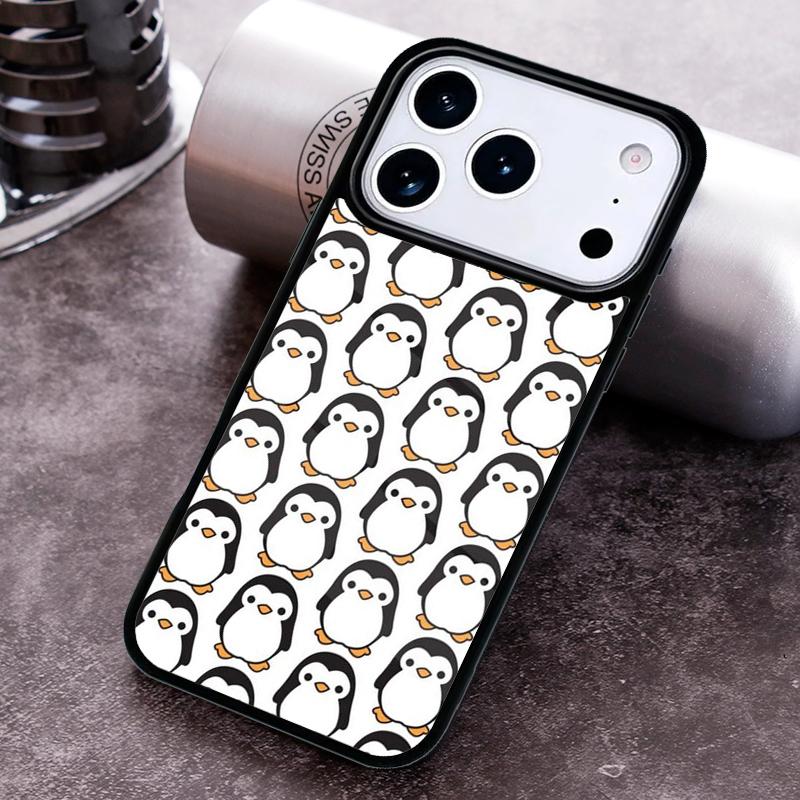 Cute Lovely Penguin soft Phone Case For iPhone 17 16 15 14 13 12 11 Pro Max Plus 17Air Soft Silicone Cover