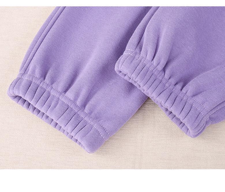 Women's Cream Fleece Sweatpants, Casual Loose Fit, Thickened for Autumn/Winter, Elastic and Warm Joggers, 420g.