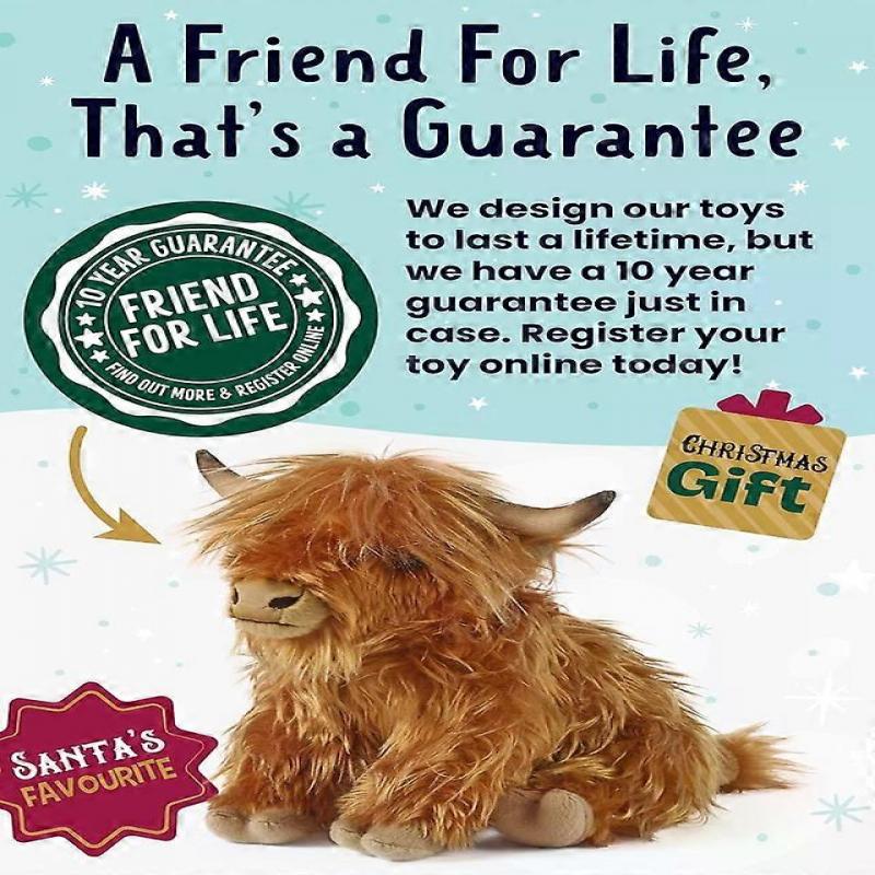 Hochlandrind Braun Stofftier, Bauernhoftier, Plüschtier