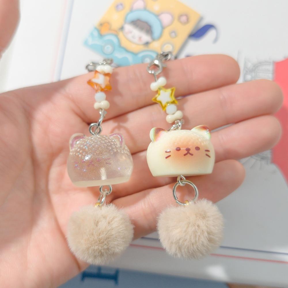 Cute Fluffy Kitten Doll Bag Charm Delicate Charm Sweet Lucky Cat Phone Chains Pendant Car Trinkets Accessories Bag Charm