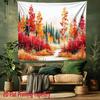 Autumn Forest Scenery Digital Printing Polyester Wall Tapestry Suitable for Use In Living Rooms Bedrooms Offices Bars Party