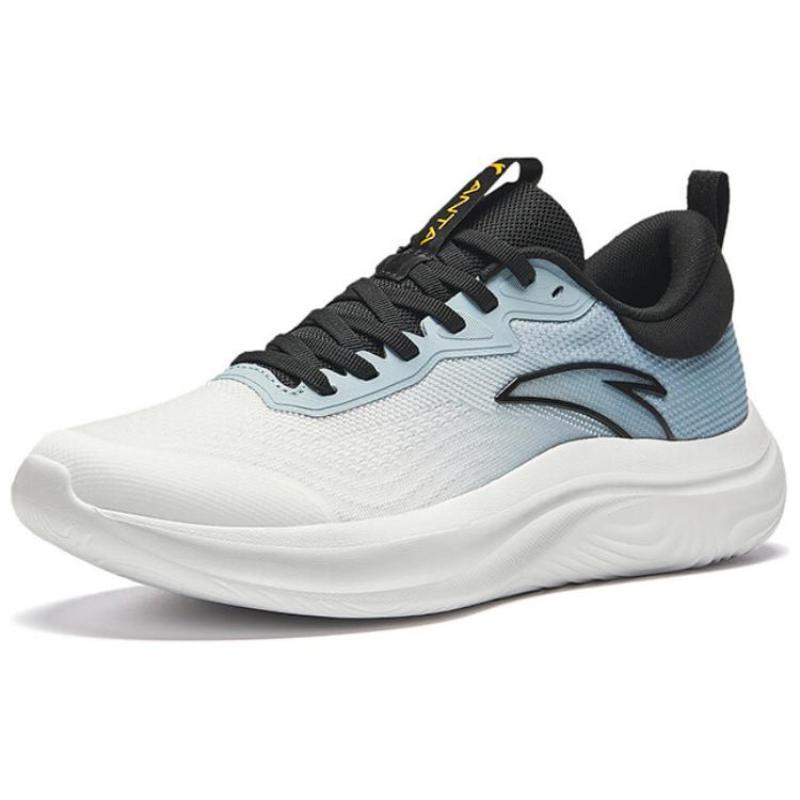Anta Breathable And Lightweight Low top Casual Running Shoes Men's White Black Blue Sneakers