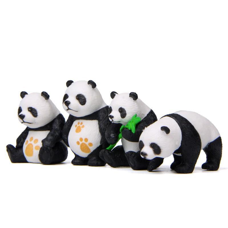 8pcs/set Micro Landscape Creative Cute Bamboo Panda Doll Gardening DIY Decoration Desktop Small Ornaments