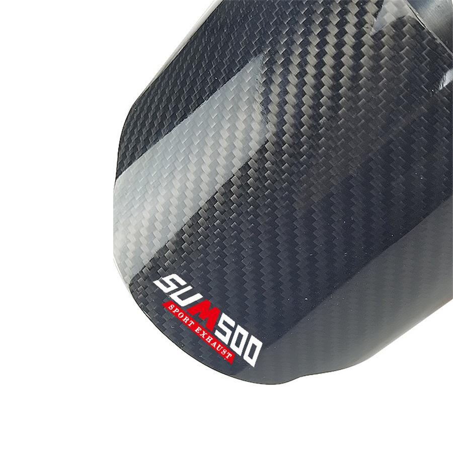 1pcs Car Carbon Fiber Exhaust Tip Muffler Pipe Universal Pipes Tail 63mm 2.5"Inlet 127mm 5"Outlet