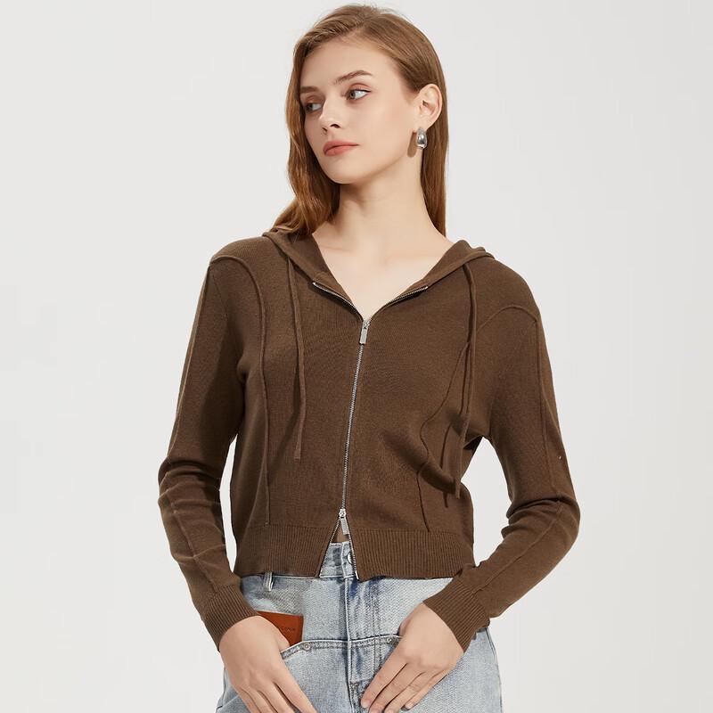 Tatu Women's Long Sleeve Hooded Knit Sweater
