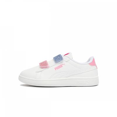 Puma Smash 3.0 L gLitter VeLcro V Ps 39560901   Puma White Fast Pink bLue Skies