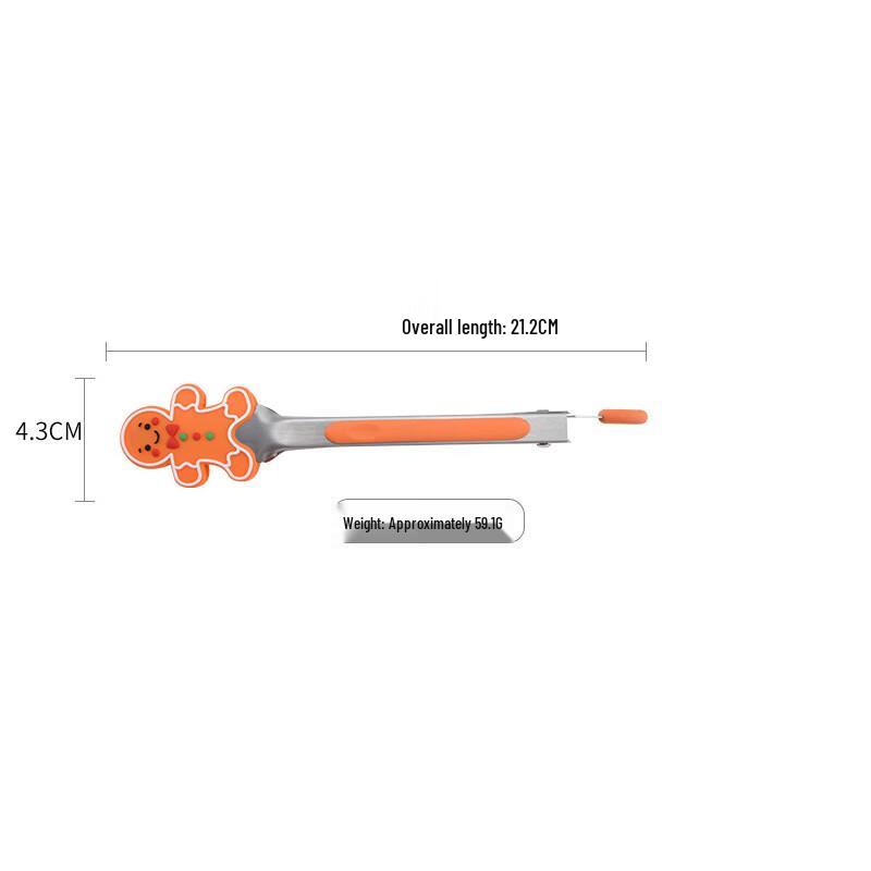 Wutuo Christmas Gingerbread Man Food Tongs Set