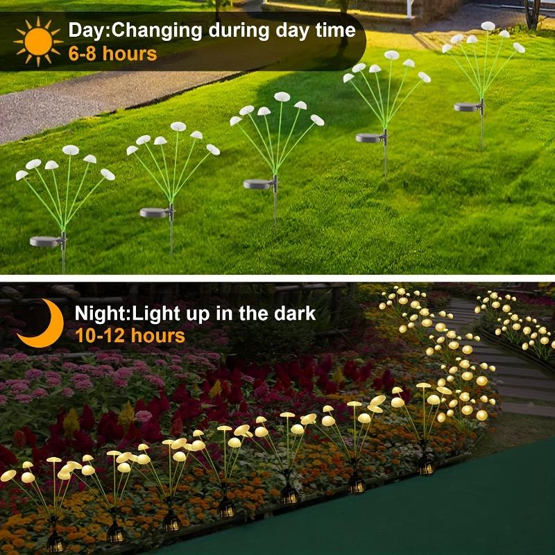 Solar Garden Lights Dual Mode Led Solar Mushroom Lights Waterproof Decor Yard Patio Pathway Jellyfish for Garden Ambiance