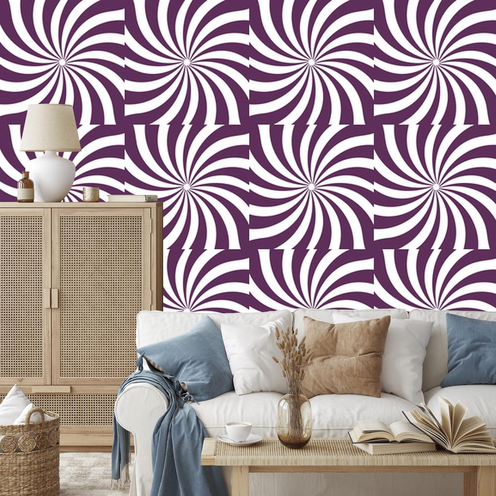 Hippie wallpaper background white and plum for living room and bedroom 50x1000