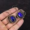 Faceted Blue Sapphire Earring Copper Wire Wrapped Earring Very Pretty Gemstone Earrings Copper Wire Jewelry Handmade Earring Gift For Mother