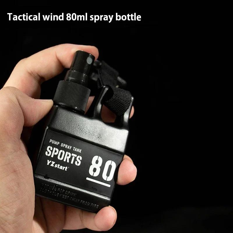 1Pcs 80ml Atomizer Bottle Portable Pump Spray Bottle with Carabiner Alcohol Perfume Refillable Multifunctional Camping Supplies
