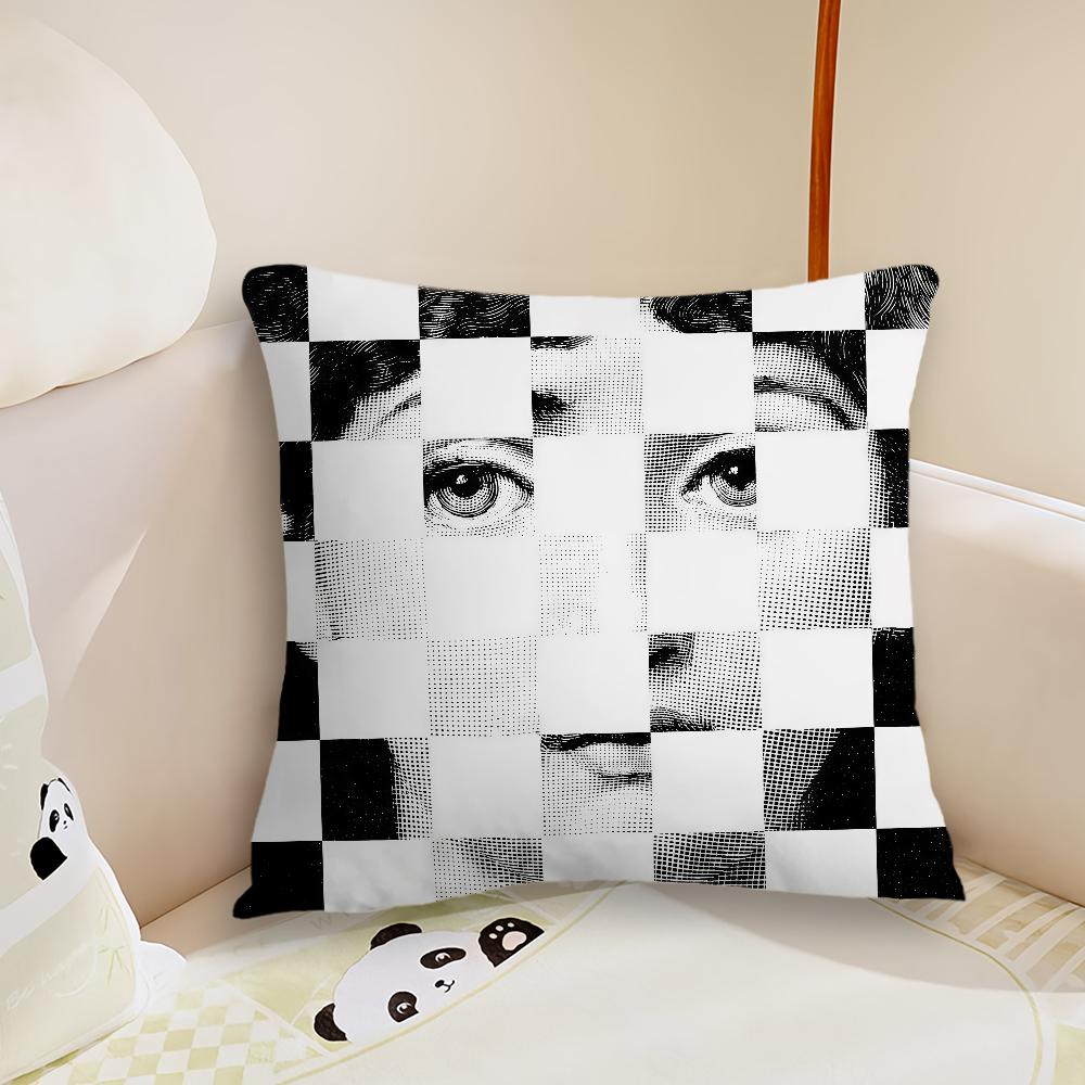 Funny Woman Face Cushion Cover Pillow Case Plush Fabric Soft Double Sided Print Sofa Cushion Cover Throw Pillow Covers