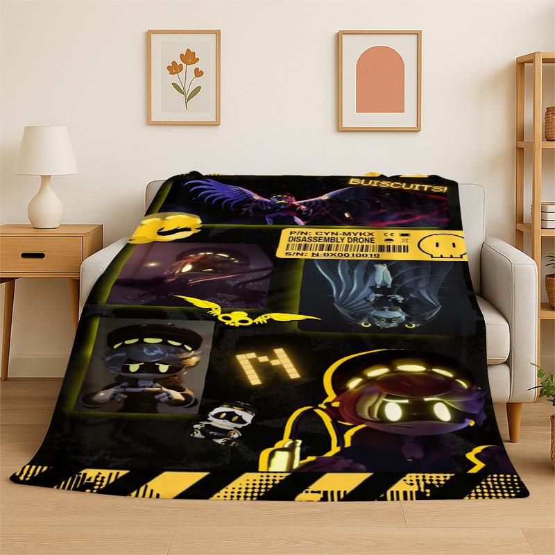 

Cartoon Murder Drones Uzi V Robot Flannel Blanket Soft Warm Throw Blanket for Bedroom Living Room Bed Travel Camping Picnic 75x90cm