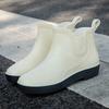 Fashion Rain shoes women's Korean version anti slip rain boots short tube fashionable external style new rubber shoe cover