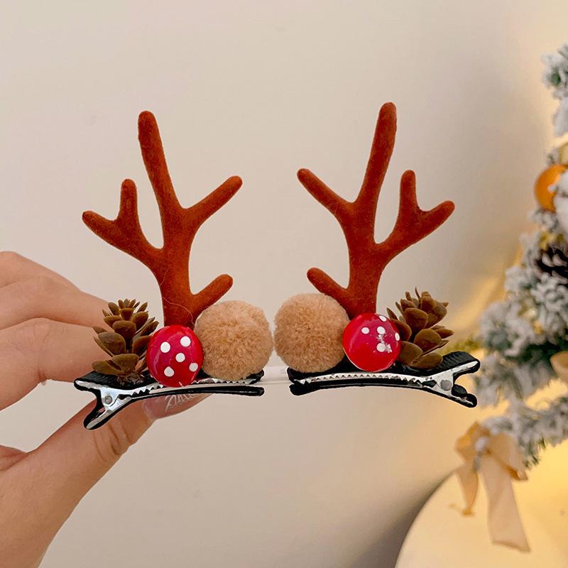 Children's Christmas Reindeer Headband - Cute Holiday Hair Accessory for Photos