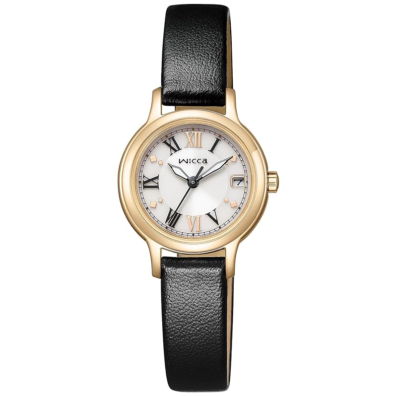

[Citizen] watch wicca solar tech waterproof leather belt black black white white simple business gift KH4-921-92 ladies