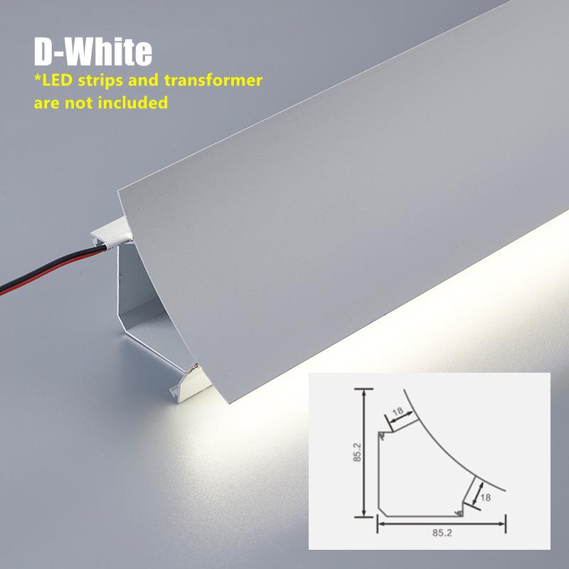 Free Ceiling Top Corner Line Lamp LED Aluminum Profile Surface Mounted Linear Light Channel Ceiling Luminous Plaster Line Decor