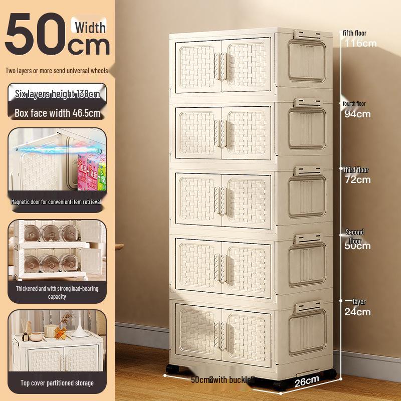Thickened Foldable Multilayer Plastic Baby Wardrobe and Clothes Storage Cabinet