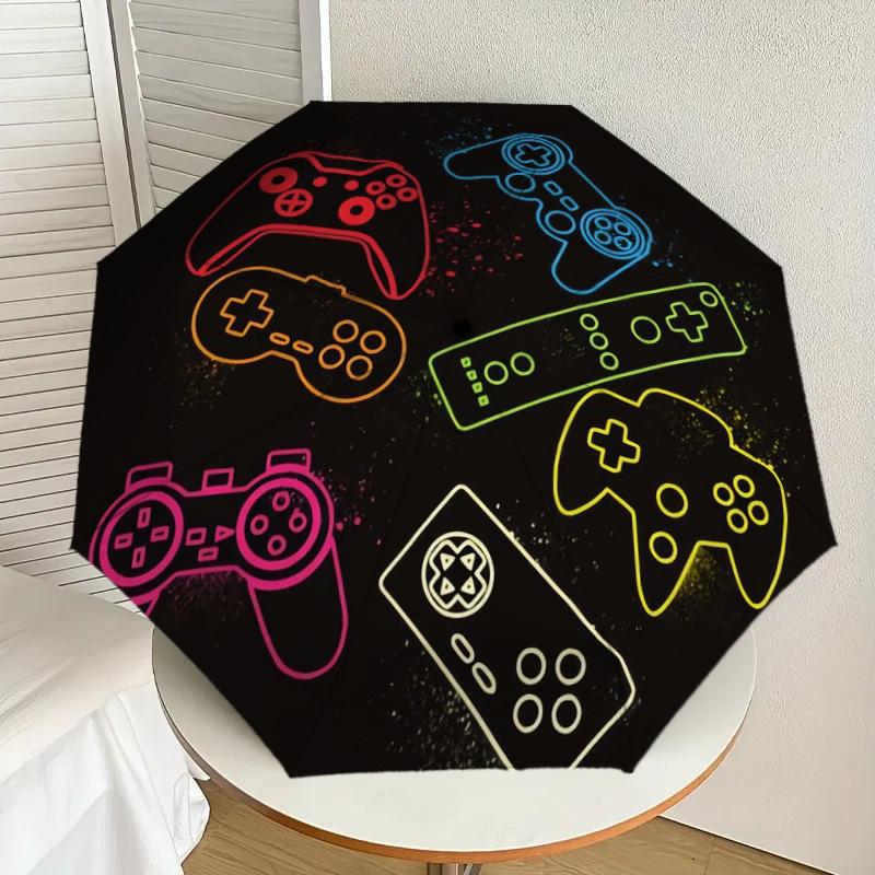 

1pc Video Game Controllers Umbrella with Plastic Handle,Suitable for All Seasons Home Travel Outdoor UmbrellaDD473