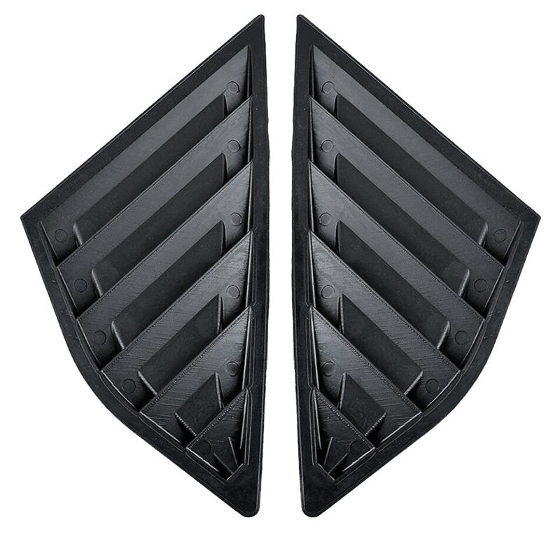 Carbon Fiber Color Rear Side Vent Quarter Window Louver Shutter Cover Parts Accessories For Ford Focus MK3 Hatchback 2012-2018
