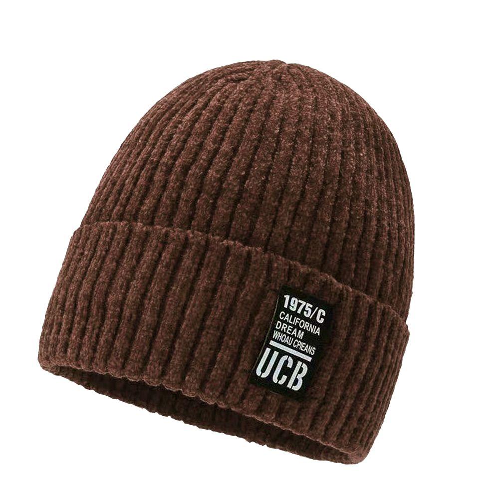 Warm Plus Cashmere Ski Autumn Winter Skullcaps Thicken Winter Beanies Hip Hop Hat Knitted Hats коричневый