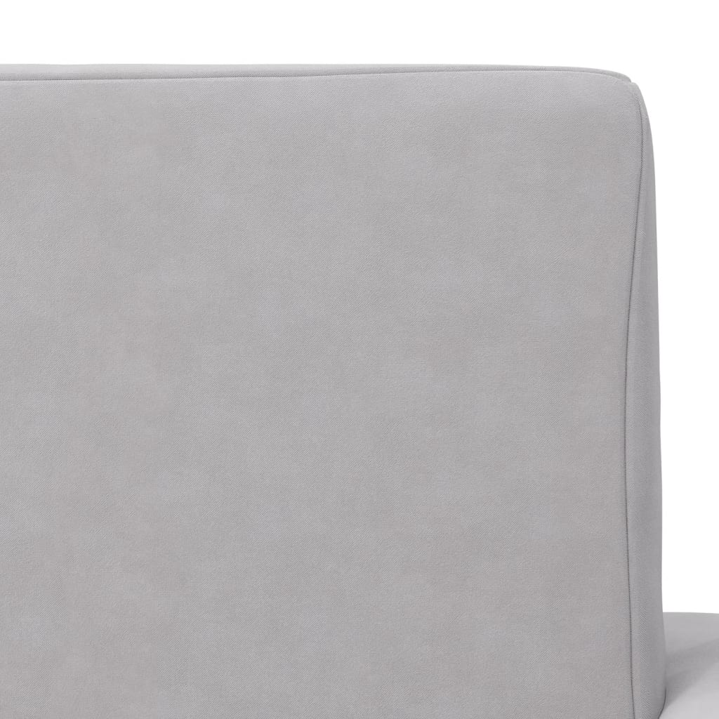 Kids Sleeper Sofa 2 Seater Light Grey Soft Plush