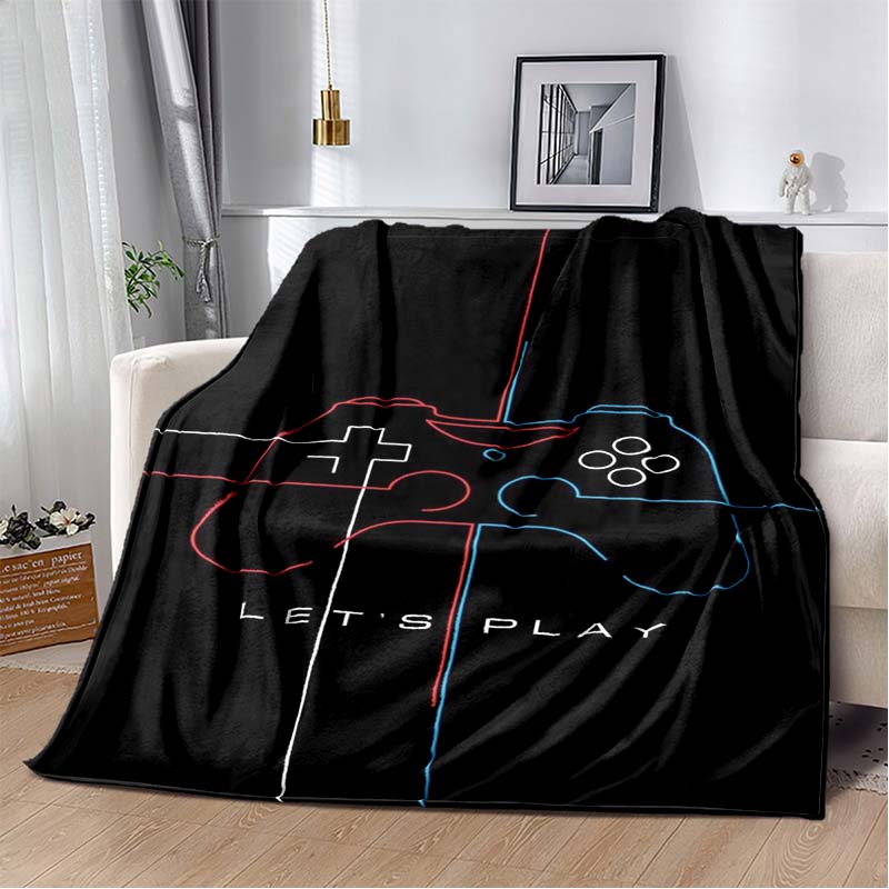Gaming Flannel Blanket Gamer Gamepad Throw Blanket 3D Print Ultra Soft Home Decor Comfortable Bedding For Sofa Bed Couch Travel