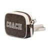 Coach Shoulder Bag Jamie 19 Zippered Double Card Slot Interior Multi-function Pocket Signature Coated Canvas and Smooth Leather Camera Small Women's