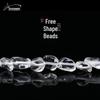 Natural White Irregular Crystal Beads 6-8mm for Handmade Jewelry & DIY Accessories