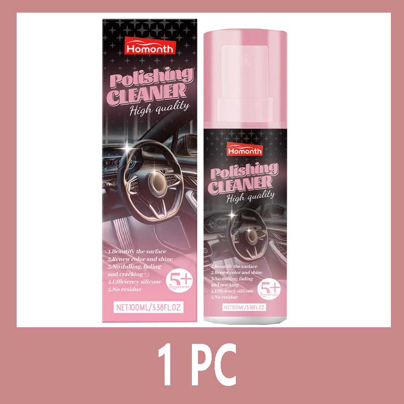 Car Interior Restorer Spray Dashboard Cleaner Plastic Polish Leather Cleaner Protectant Interior Detailing Remove Stains 100ml 1PC