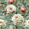 Vintage Floral Wallpaper Wainscoting Sticker Self-Adhesive Waterproof Moisture-Resistant Wall Decoration Renovation Upcycling