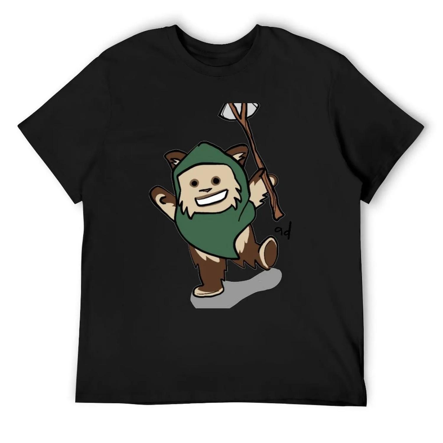 lil ewok 1 T-Shirt baggy shirts rapper graphic tees summer clothes anime figures men tshirt S