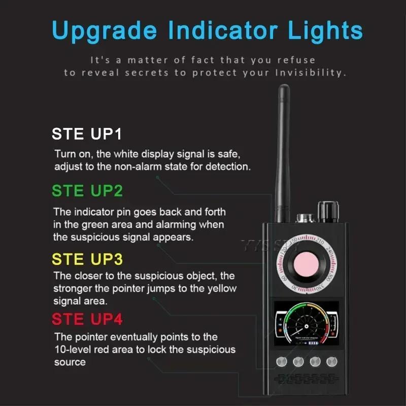 K68 Professional Anti-Spy Detector Hidden Camera Finder RF Signal Bug Scanner GPS Tracker Detector for Car Home Security