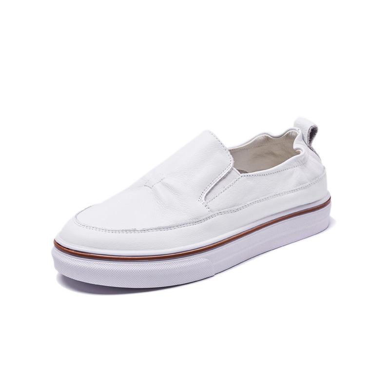 Little White Shoes Women's Low-top Flat Baseplate Shoes One Pedal Lazy Single Shoes Casual Shoes Women's Shoes New Spring