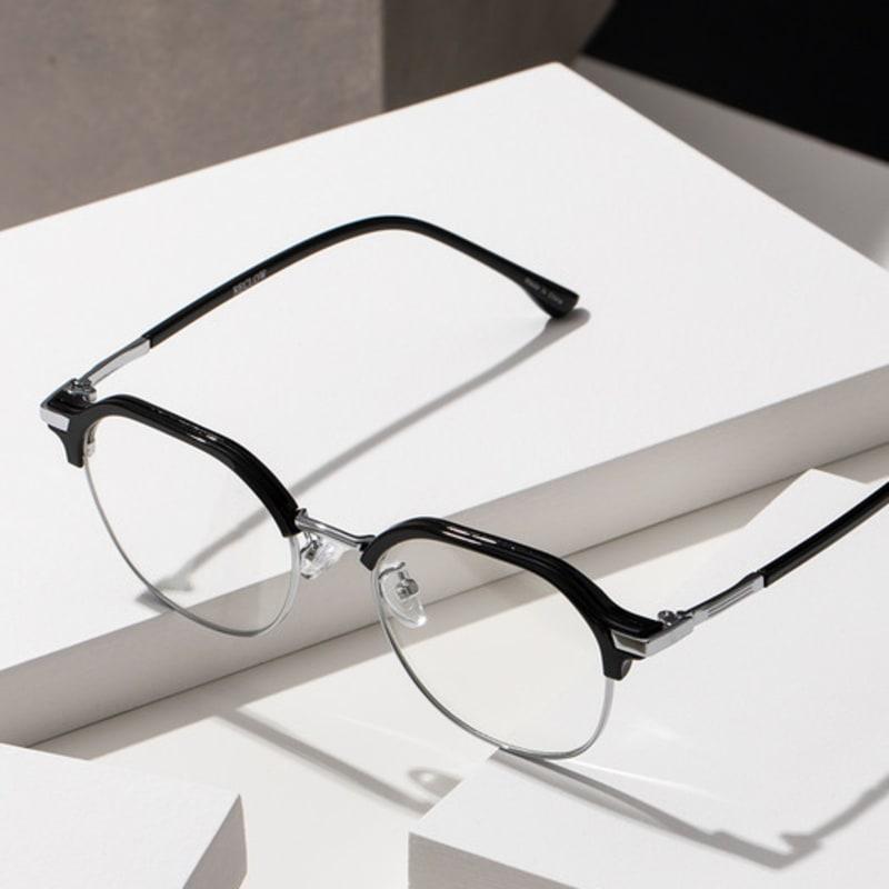 RECLOW RECLOW FBB82 BLACK SILVER GLASS Blue-light VER Glasses