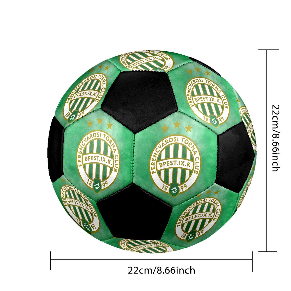 SIZE 5 Ferencvárosi TC Soccer Ball Colorful All Ages Machine Stitched PVC Competition Ready Durable High-Bounce