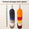 Hanging Hat Organizer Wardrobe Hat Hanger with 8 Clips Vertical Baseball Cap Holder for Door Wall Closet Bedroom Entrance Hat Storage