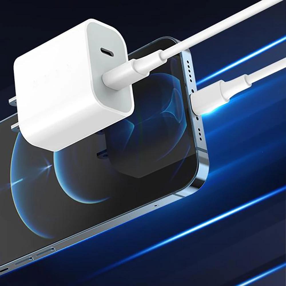 Двойное быстрое зарядное устройство PD USB Type C 40 Вт Адаптер питания с быстрой зарядкой для iPhone 16 15 14 13 iPad iPod Зарядное устройство USB C Кабель USB Type C